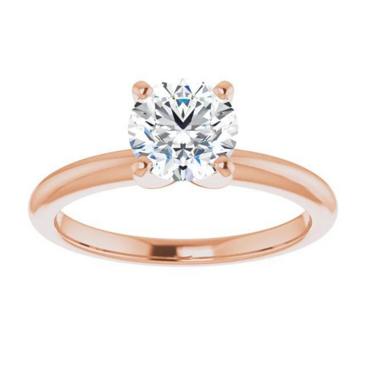 Round Moissanite Classic Solitaire Ring