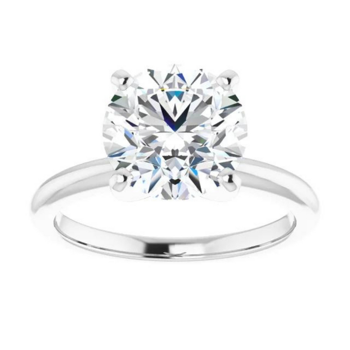 Round Moissanite Classic Solitaire Ring