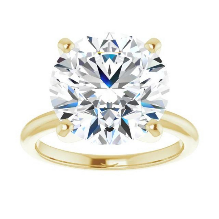 Round Moissanite Classic Solitaire Ring