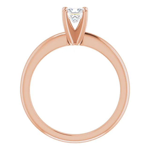 Square 1/3 CT Lab-Grown Diamond Classic Solitaire Ring