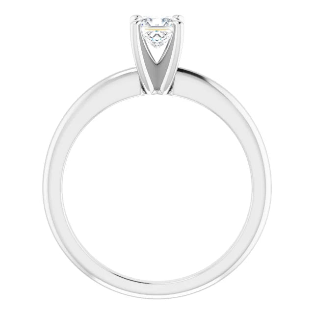 Square 1/3 CT Lab-Grown Diamond Classic Solitaire Ring