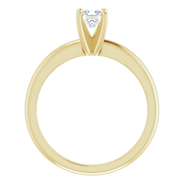 Square 1/3 CT Lab-Grown Diamond Classic Solitaire Ring