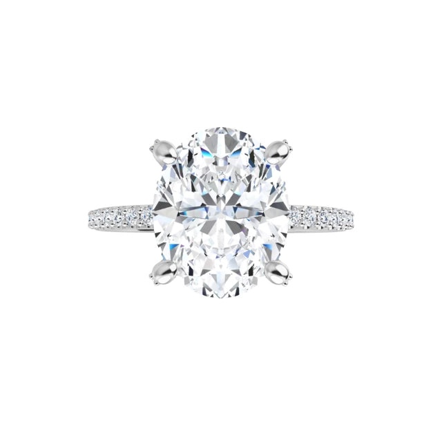 Oval 2.75 CTW Lab-Grown Diamond Accented Ring