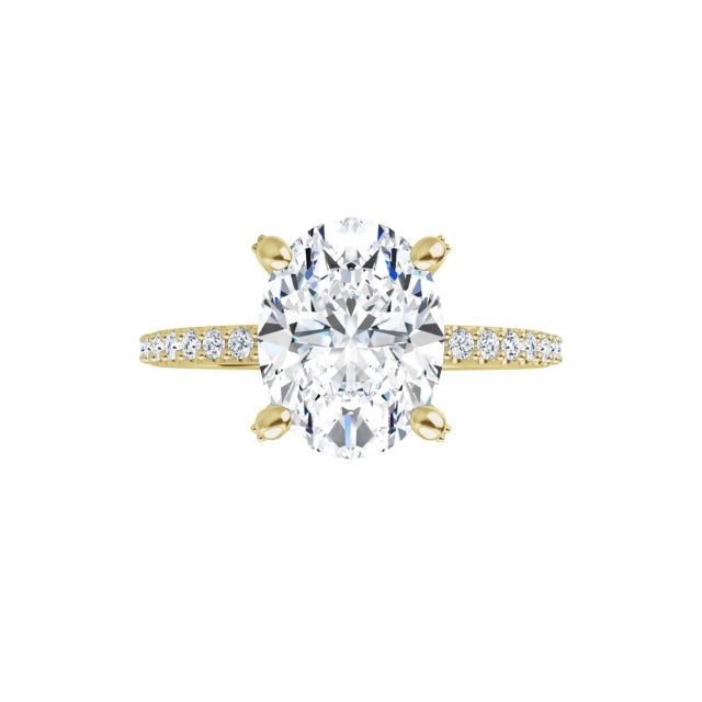 Oval 2 CTW Lab-Grown Diamond Accented Ring