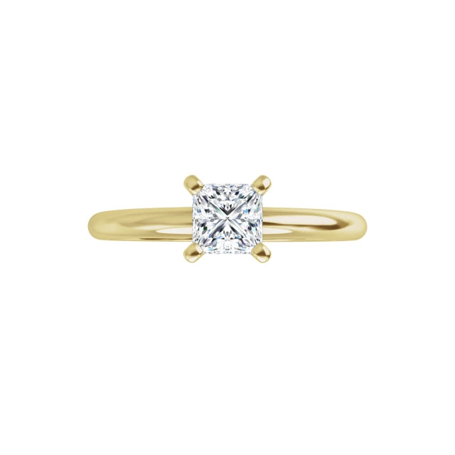 Square 1/3 CT Lab-Grown Diamond Classic Solitaire Ring